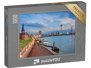 Пазл puzzleYOU "Рейн на закате: панорама из Дюссельдорфа, Германия" 1000 элементов - Фото 1