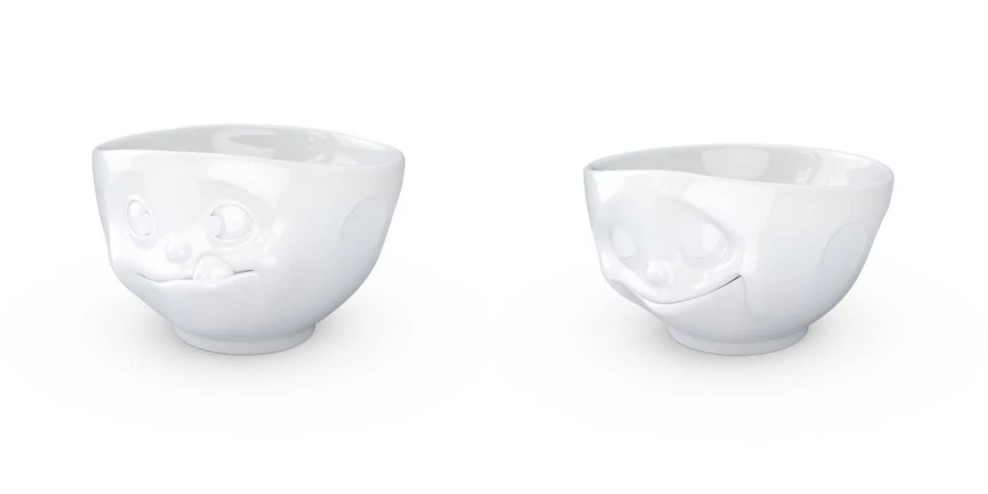 Набор мисок XL FIFTYEIGHT 2 шт. Delicious + Happy Белый 1000 мл Миска для хлопьев Суповая миска Салатница, фото №9