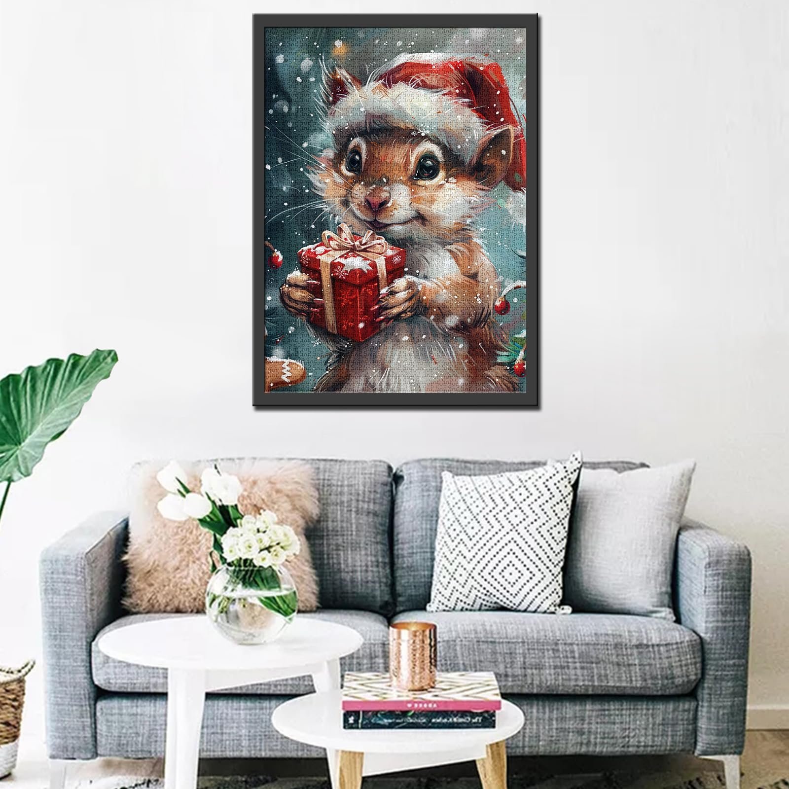 Пазлы Tucocoo Santa Hat Cute Squirrel 1000 деталей, фото №1