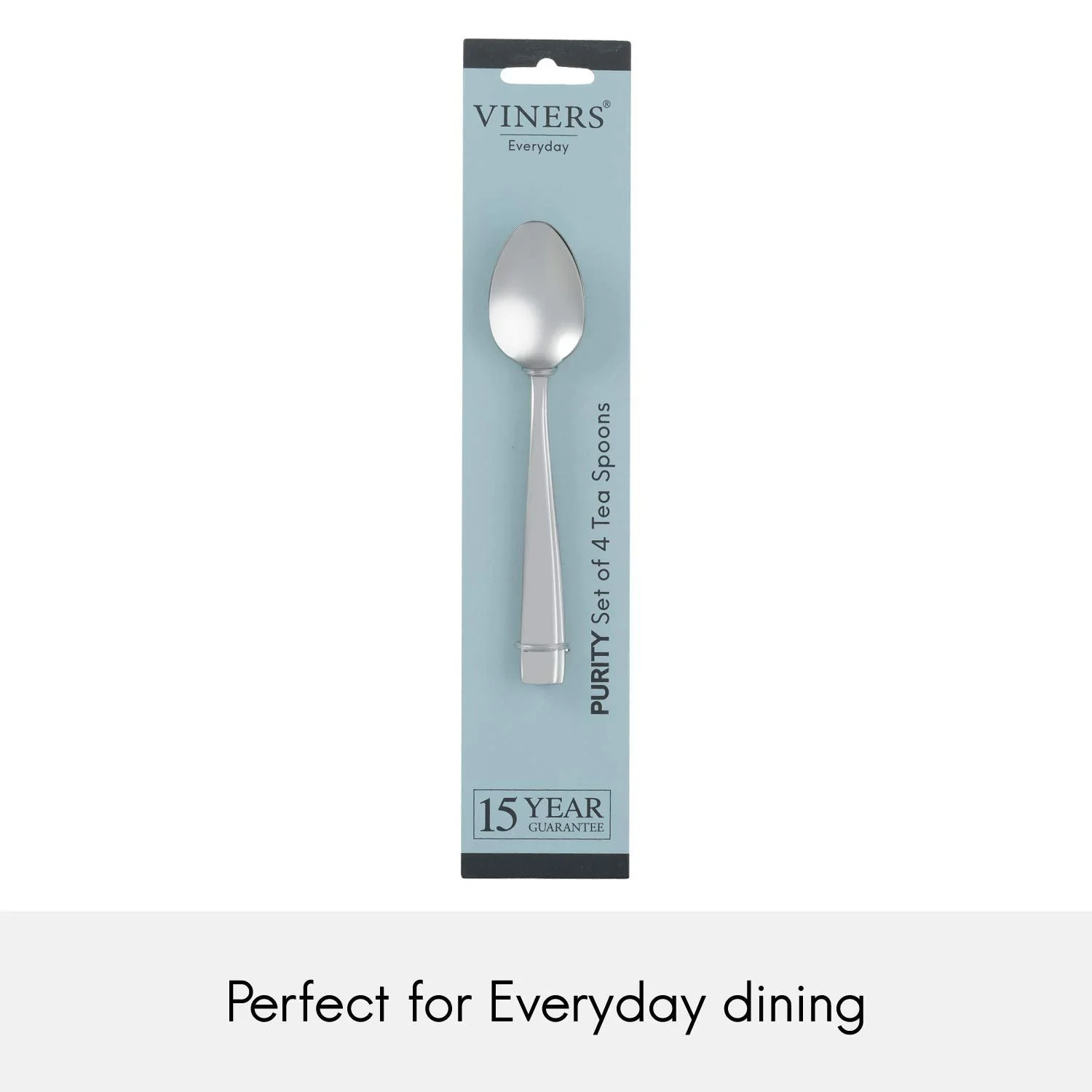 Ложки чайні Viners Everyday Purity 18/0, набір 4 шт, нержавіюча сталь, фото №2