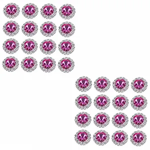 Стразы Плоские Розовые 40 шт для свадебного декора, изготовления ювелирных изделий, украшения стола для вечеринок и творческих проектов - Фото 1