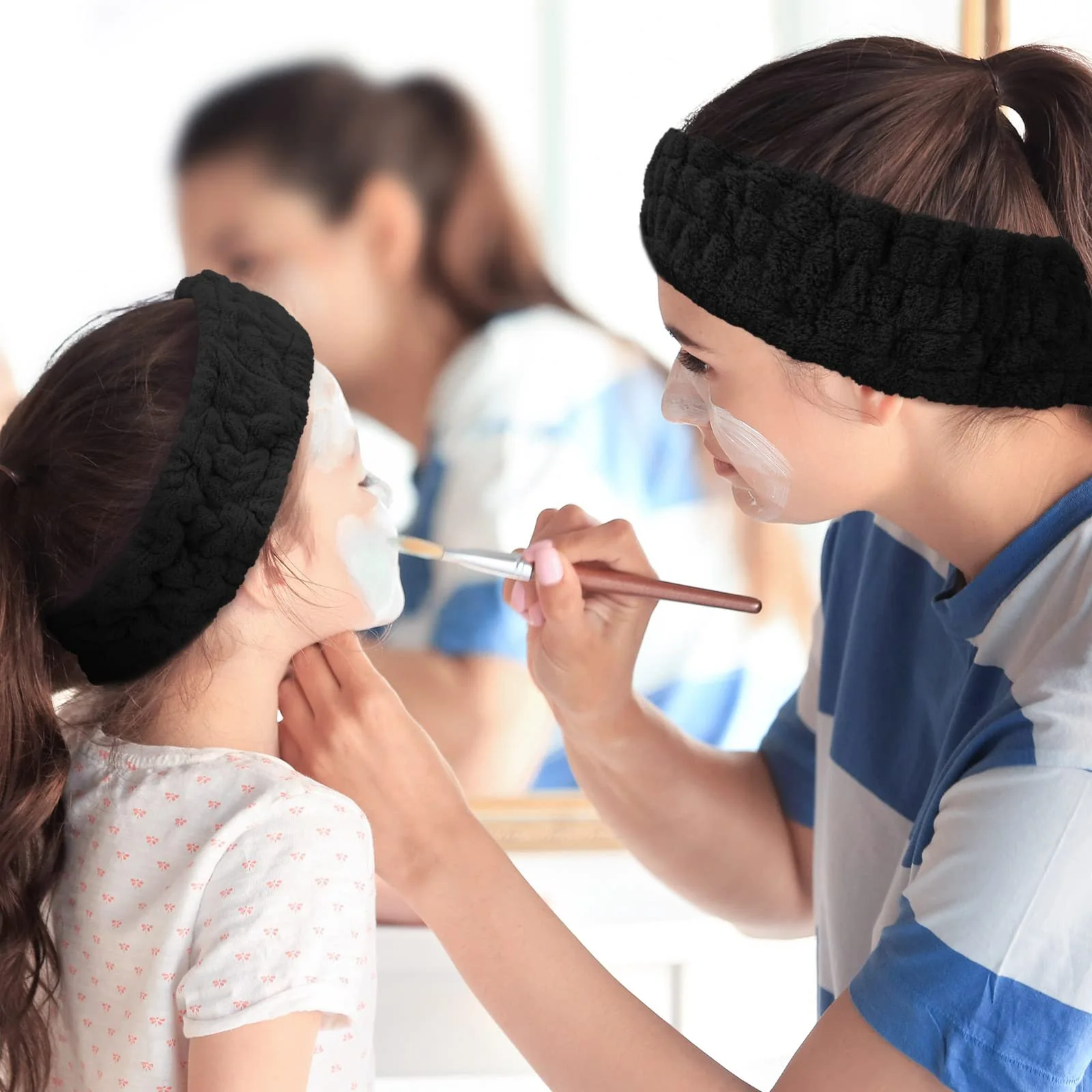 Набір з 3-х спа пов'язок для обличчя для макіяжу та вмивання, махрова, фото №4 Набір з 3-х спа пов'язок для обличчя для макіяжу та вмивання, махрова, фото №4