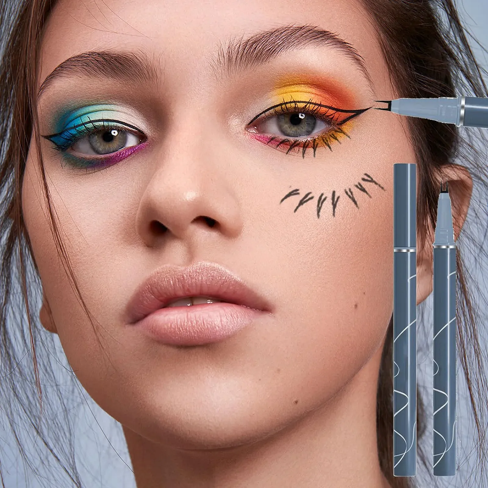 Підводка Youding з подвійним пензлем та тонким кінчиком, фото №3 Підводка Youding з подвійним пензлем та тонким кінчиком, фото №3