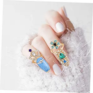 Набор страз для ногтей WOONEKY 3 шт. Модные украшения для маникюра, драгоценные камни и подвески, 12 шт. x 3 synthetic.ua - Фото 1