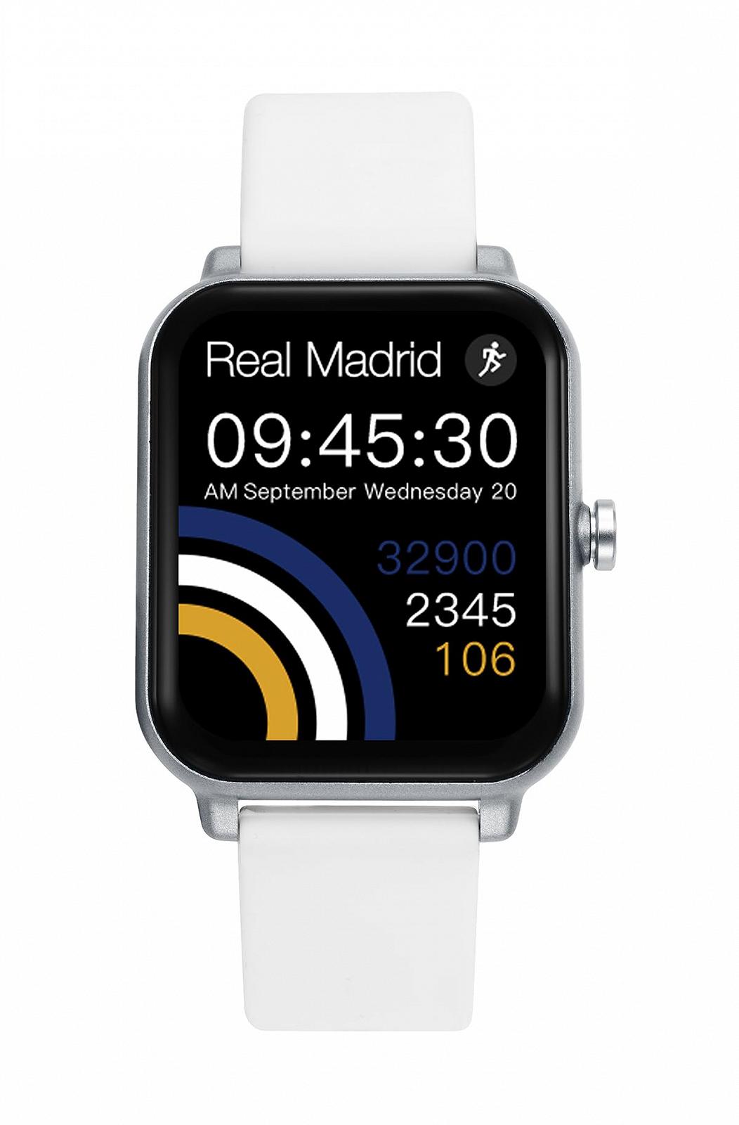 Смарт-часы Real Madrid RM2001 Унисекс 43.6 x 37.5 мм Элегантный Расширенные функции Белый Современный, фото №1
