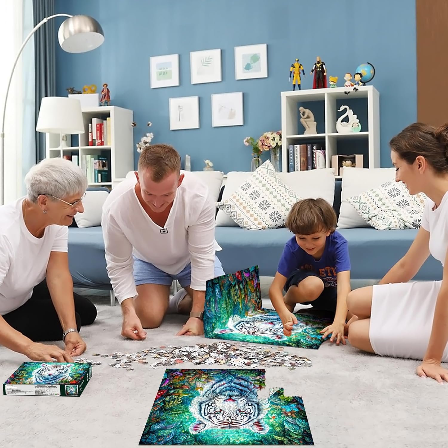 Пазл HUADADA Tiger and Flower 1024 елементи 50 x 50 см, фото №3