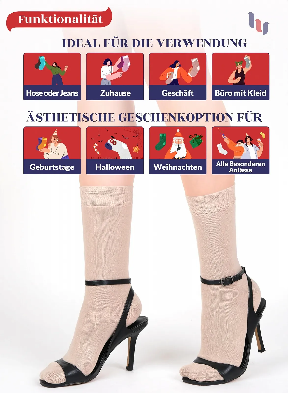 Жіночі шкарпетки Hugh Ugoli, тонкі (3 пари), фото №5