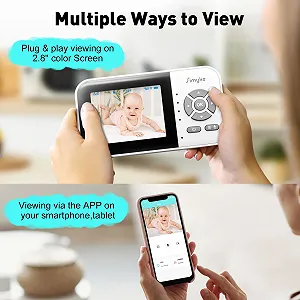 Відеоняня Simyke 1080P WiFi 2.8 дюйма App 1000 футів synthetic.ua - Фото 1