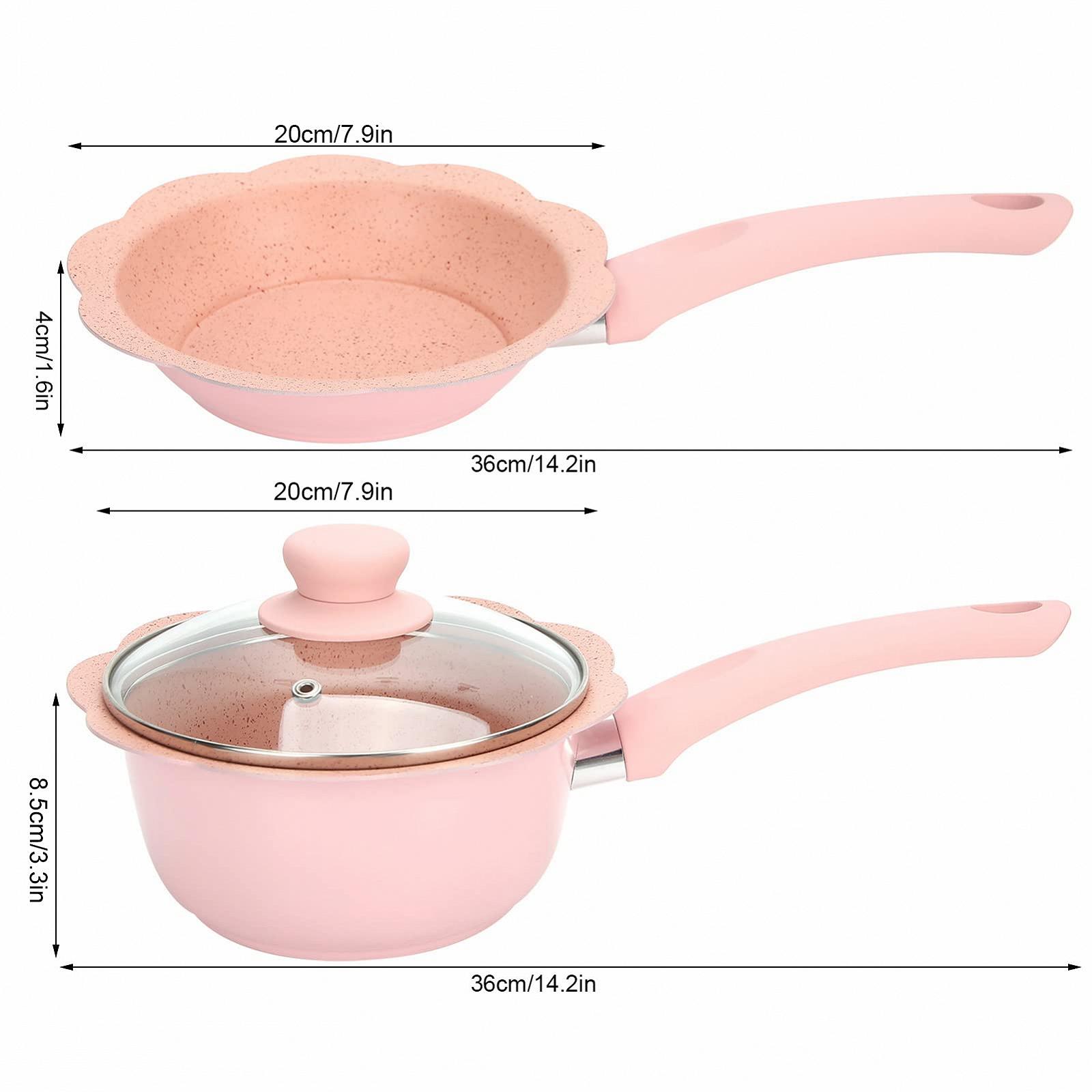 Набір Каструль Non-Stick для супу з молоком Рожевий, фото №2