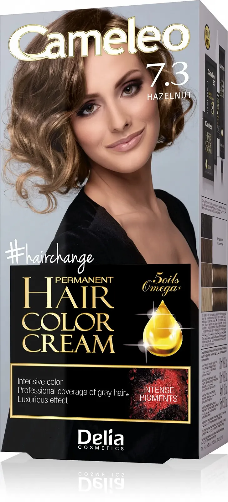 Фарба для волосся Cameleo Omega Plus Горіх глибокий стійкий колір перманентна фарба захист волосся повний набір для фарбування, фото №1