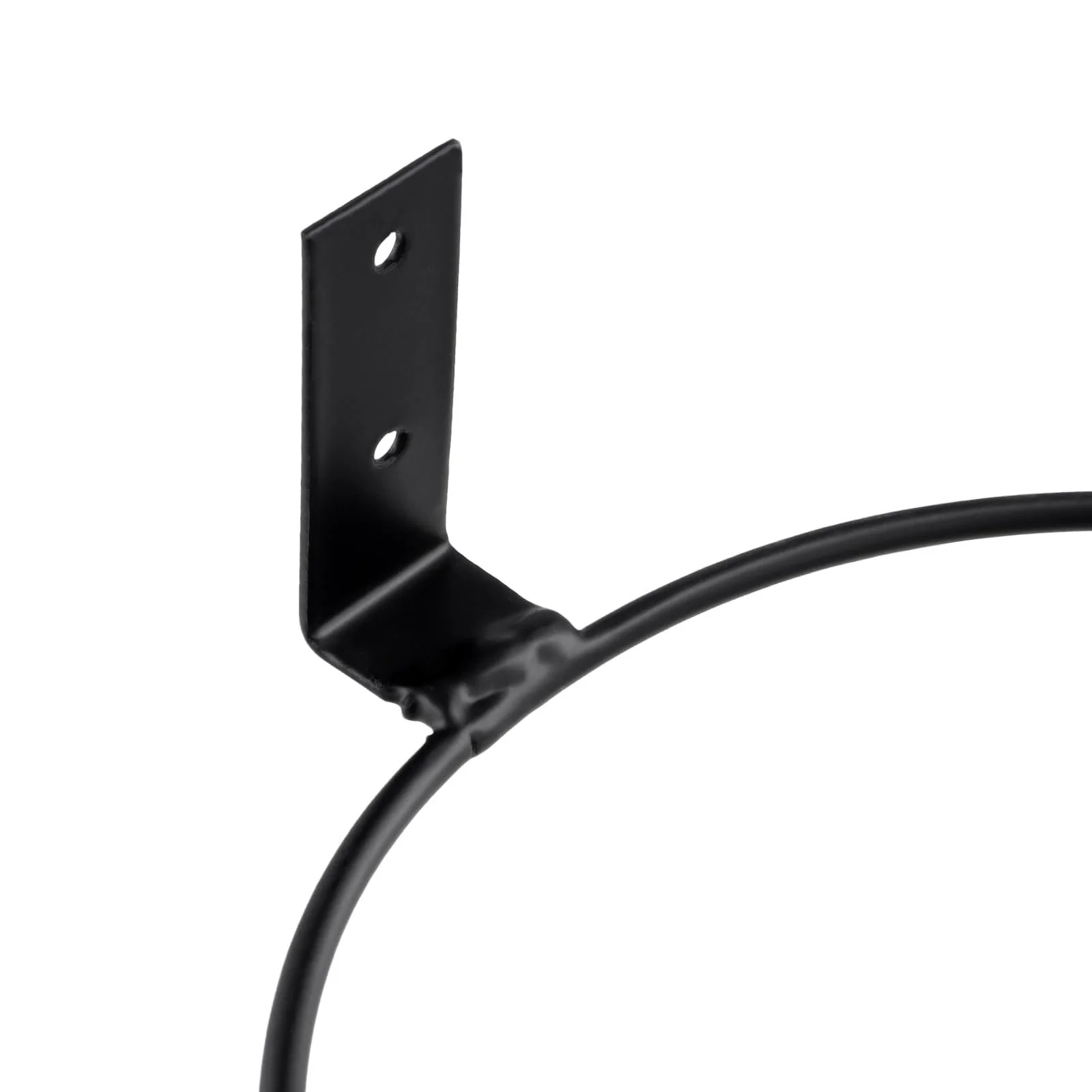 Кільце-тримач для квіткового горщика настінне набір 6 шт. 20 см металеве чорне, фото №3