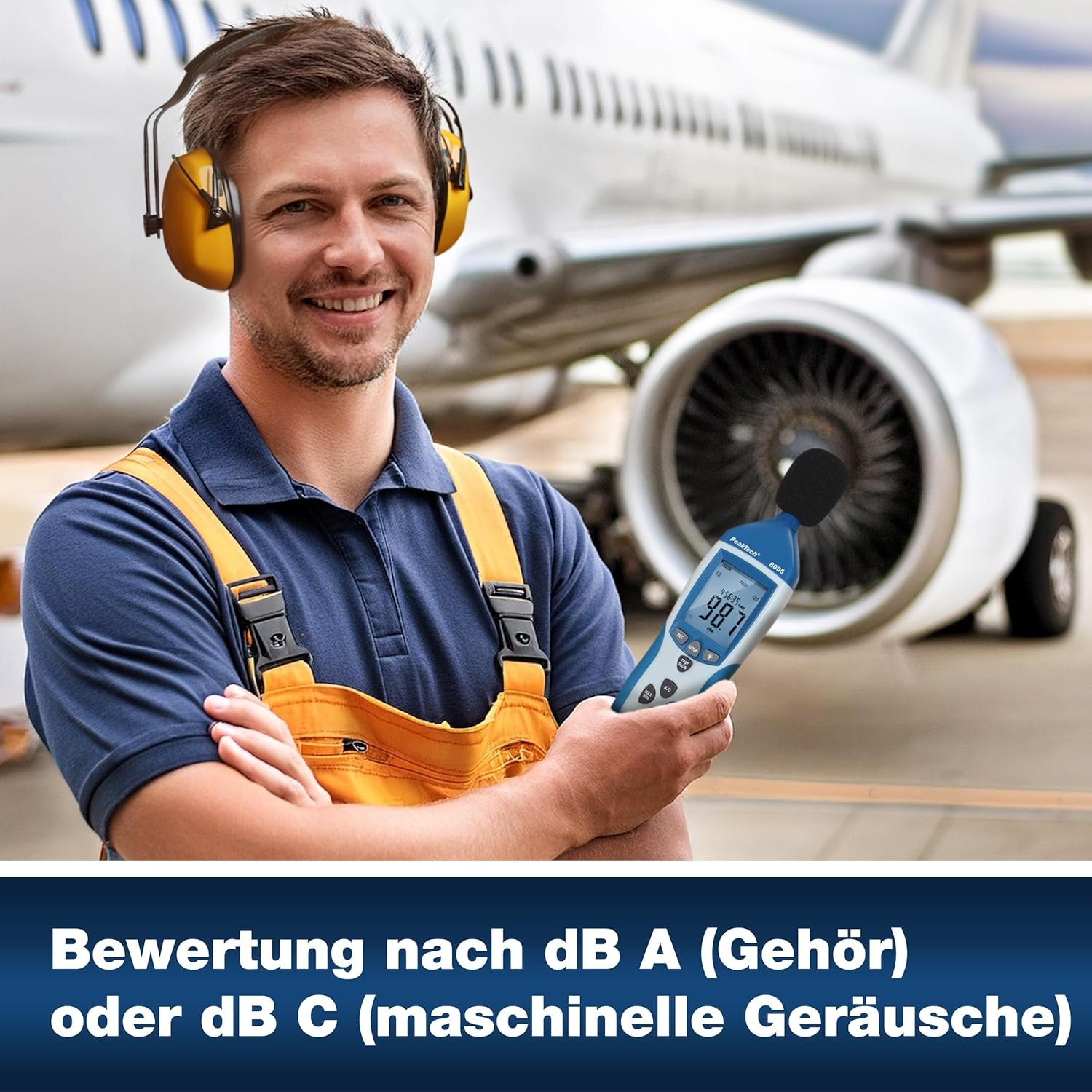 Шумомер PeakTech P 8005 Голубой, фото №3 Шумомер PeakTech P 8005 Голубой, фото №3