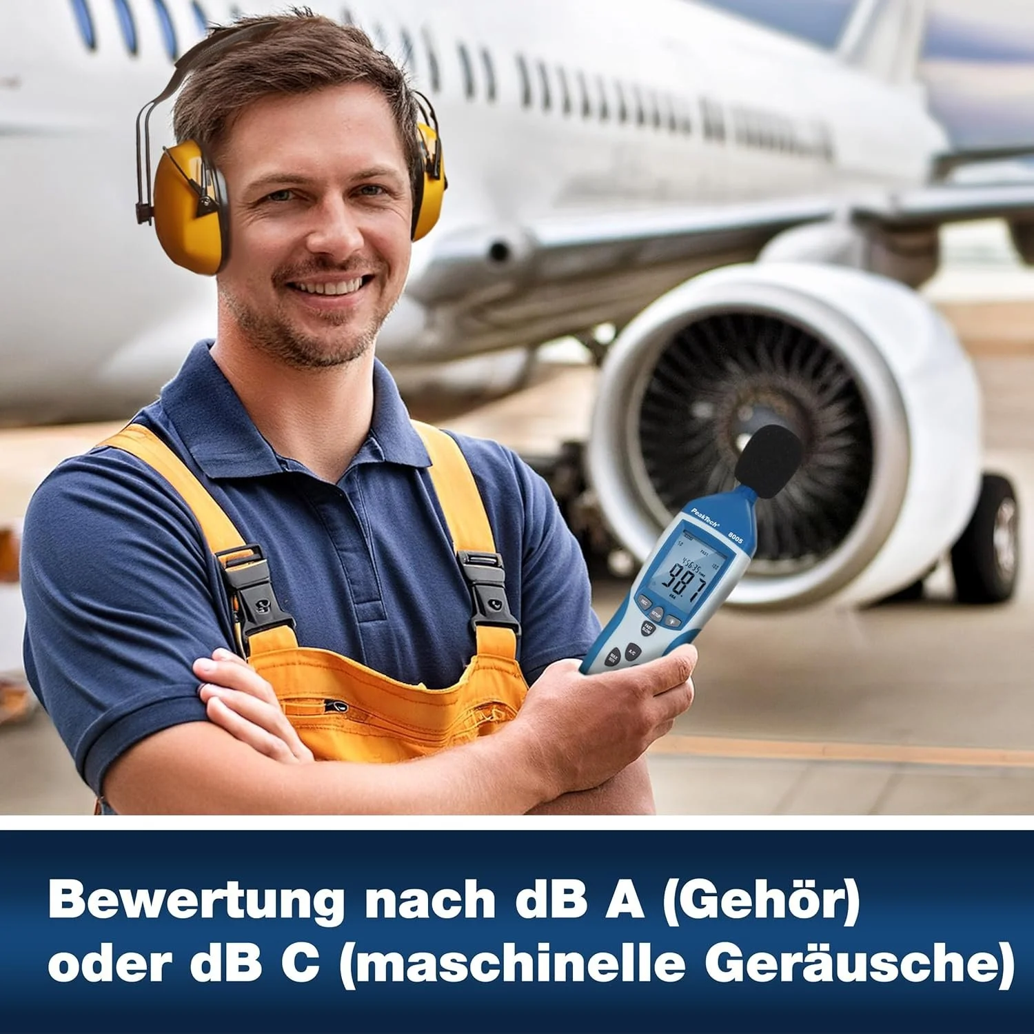 Шумомір PeakTech P 8005 Блакитний, фото №3