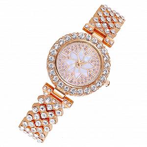 Женские наручные часы Healvian со стразами, стильные кварцевые часы, модные часы для женщин, регулируемый браслет из нержавеющей стали для повседневной носки и особых случаев - Фото 1