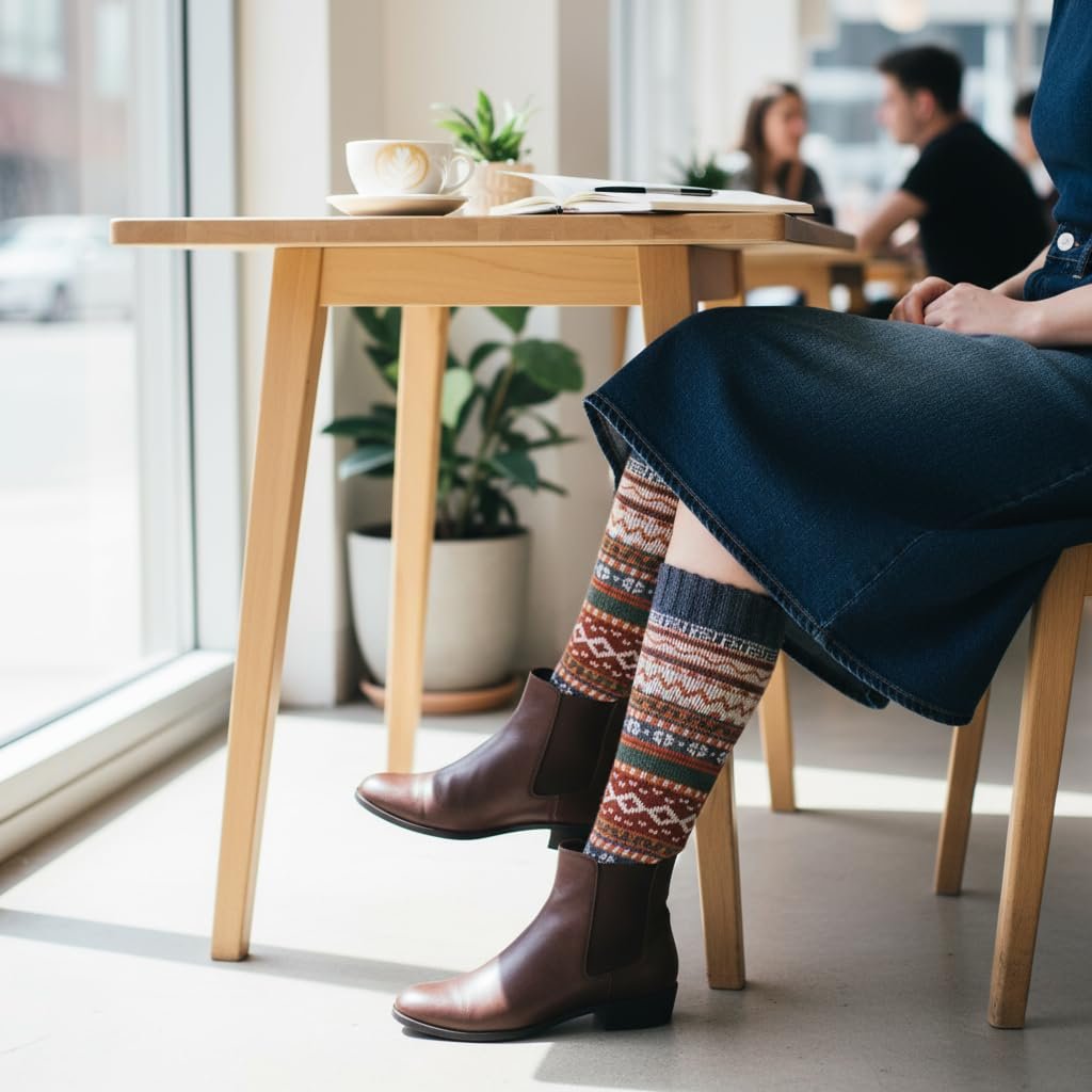 Гольфы lavendel 2 пары, этнические шерстяные, женские - теплые мягкие гольфы - идеально подходят для катания на лыжах, фото №2