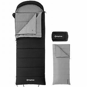 Спальний мішок Kingcamp Flannel Зовнішній Зима 3-в-1 XXL Бавовняний Тепліший для 3-4 сезонів для дорослих - Фото 1