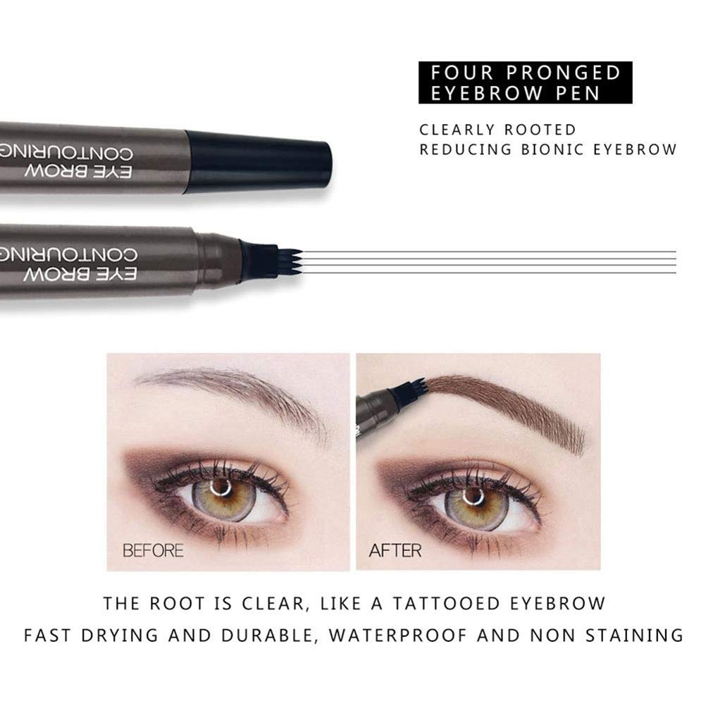 Олівці для брів Microblading 3 шт. 4-вістревий водостійкий довговічний Різнобарвний, фото №4