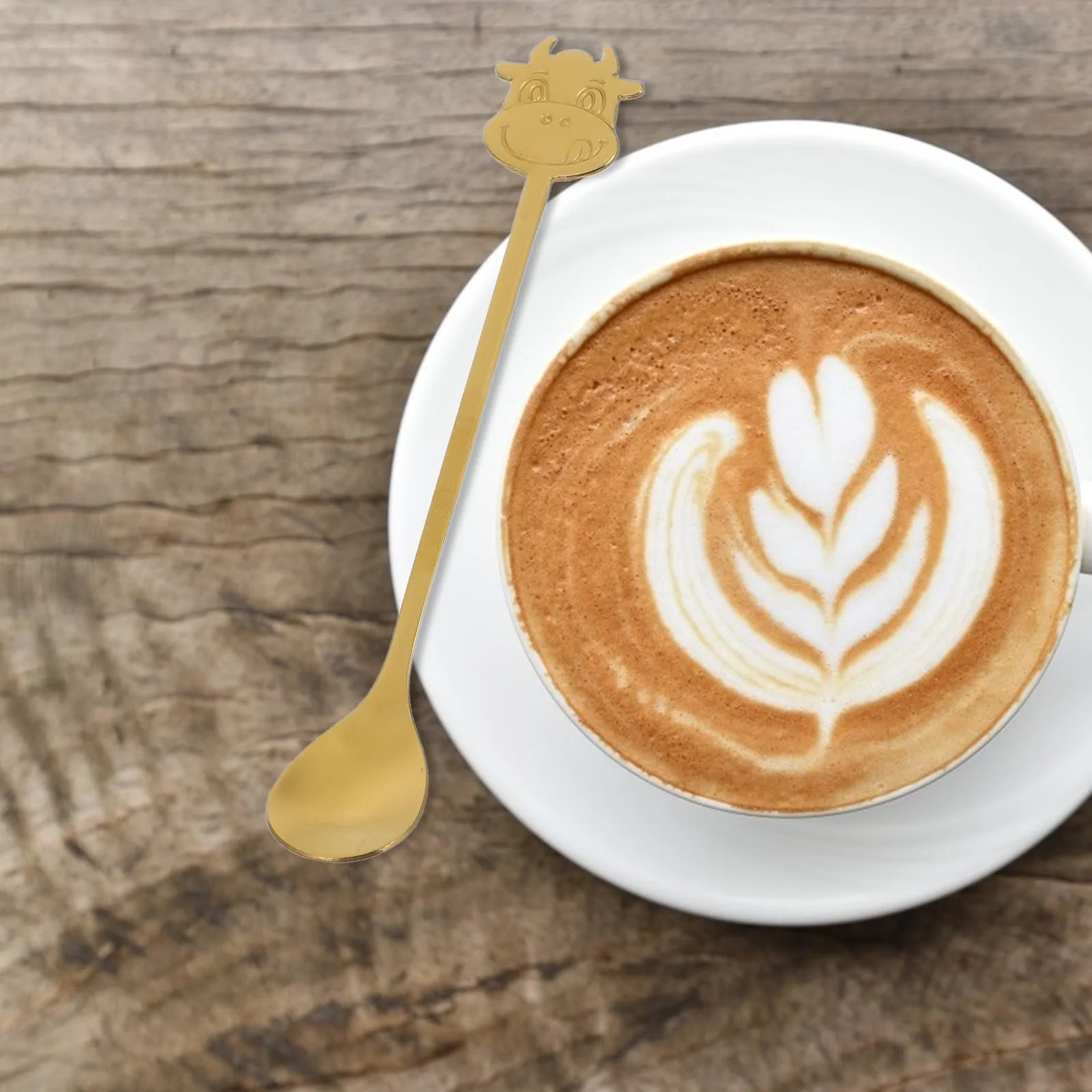 Набор ложек с мультяшной коровкой 10 шт, нержавеющая сталь, фото №8