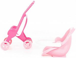 Набір Polesie Pink Line 2-in-1 Коляска для ляльок Спортивна коляска з люлькою synthetic.ua - Фото 1