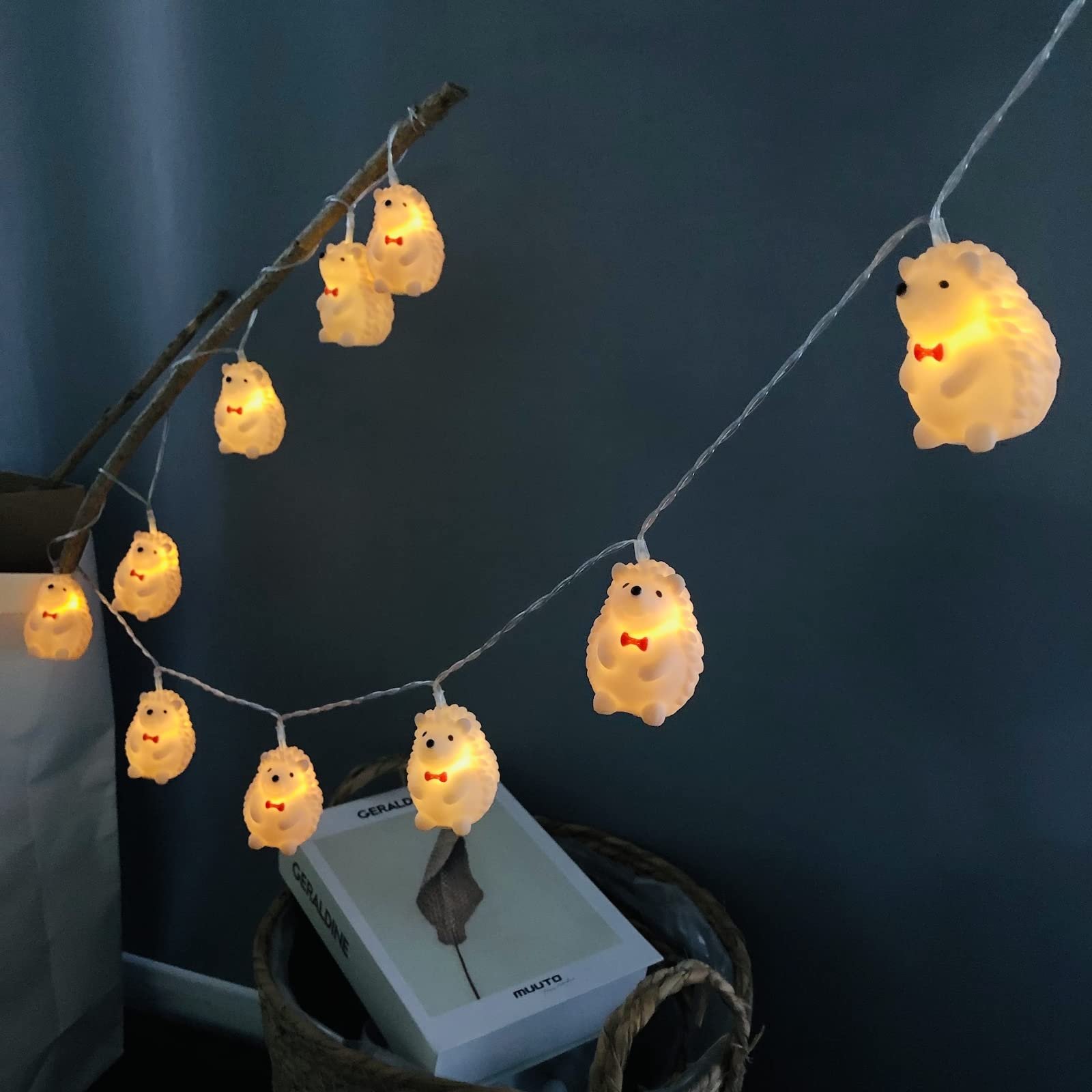 Гірлянда Riaxuebiy Їжачок 3 м, 20 теплих білих LED, живлення від USB, фото №8