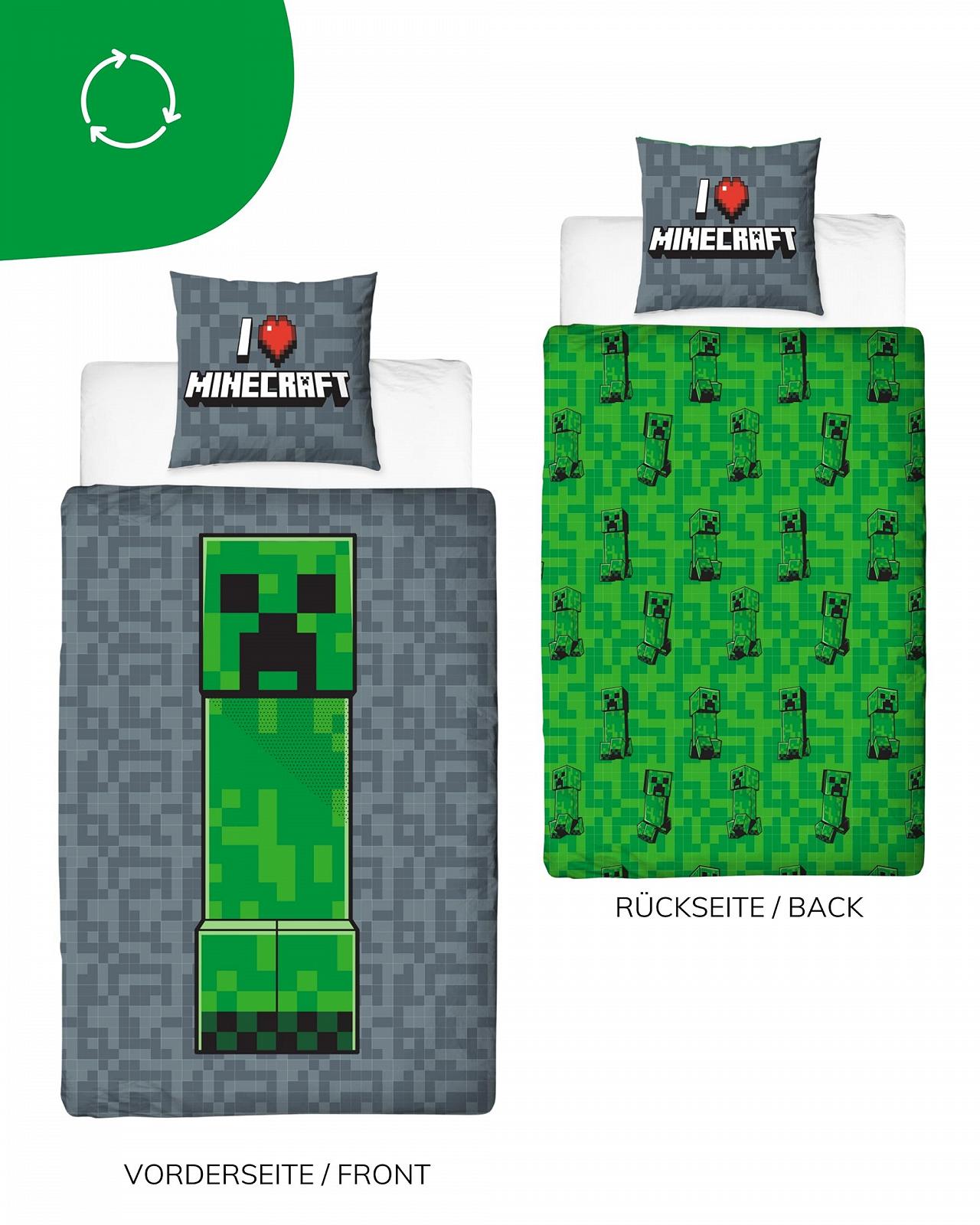Постільна білизна Фланель Minecraft 135 x 200 см, 1 наволочка 80 x 80 см, 100% бавовна, дитяча, фото №5