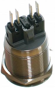 Кнопка антивандальна VJ Parts d25mm стрижка 22mm h35mm 4 контакту synthetic.ua - Фото 1