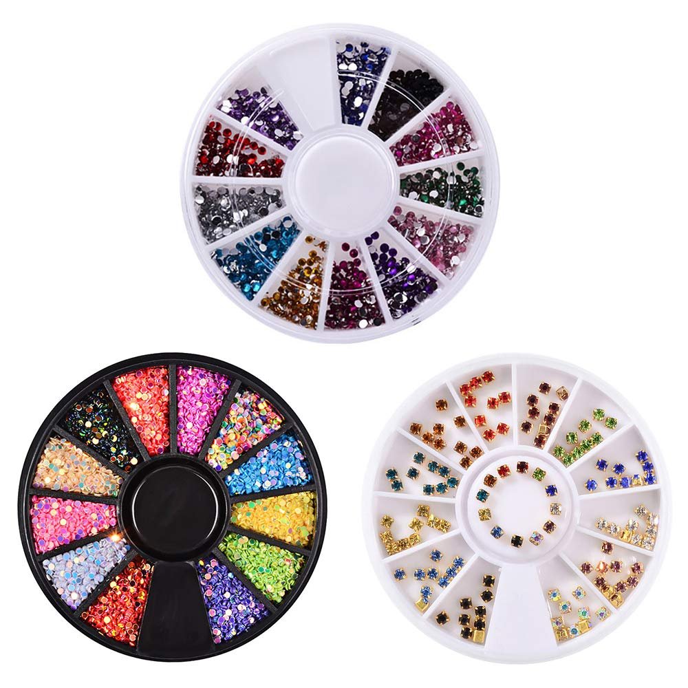 Набір Блискіток для нігтів, Стрази, Заклепки Русалки, Блискітки для DIY прикраси (3 шт.), фото №1