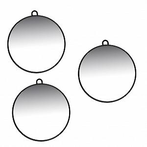 Купить Angoily Набор из 3 Зеркал Ручных Круглых Черный - Фото 1 Angoily Набор из 3 Зеркал Ручных Круглых Черный - Фото 1