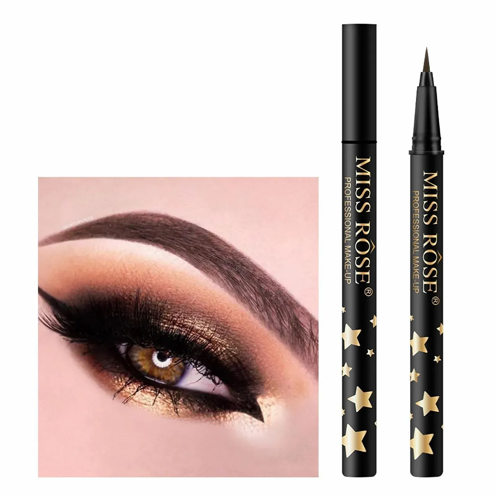 Жидкая Подводка для глаз с блестками Fowybe, водостойкая, для макияжа глаз, долговечная и потостойкая, простая в использовании, быстросохнущая, мерцающая, фото №7