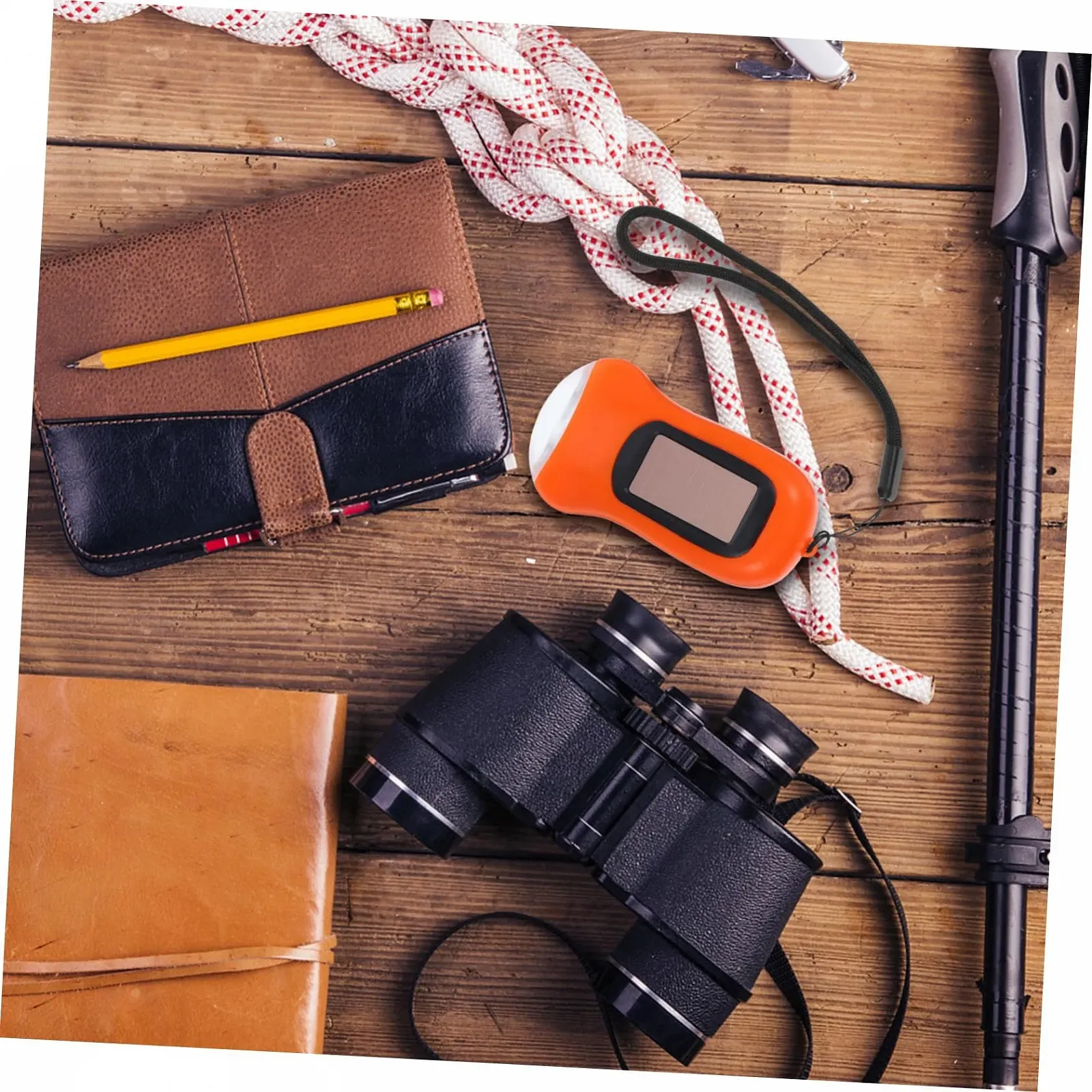 Ліхтар ручний з сонячною зарядкою, помаранчевий, фото №5