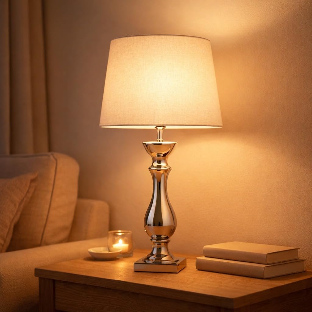 Настільна лампа 60 см E27 Silver White Energy Class A, фото №6