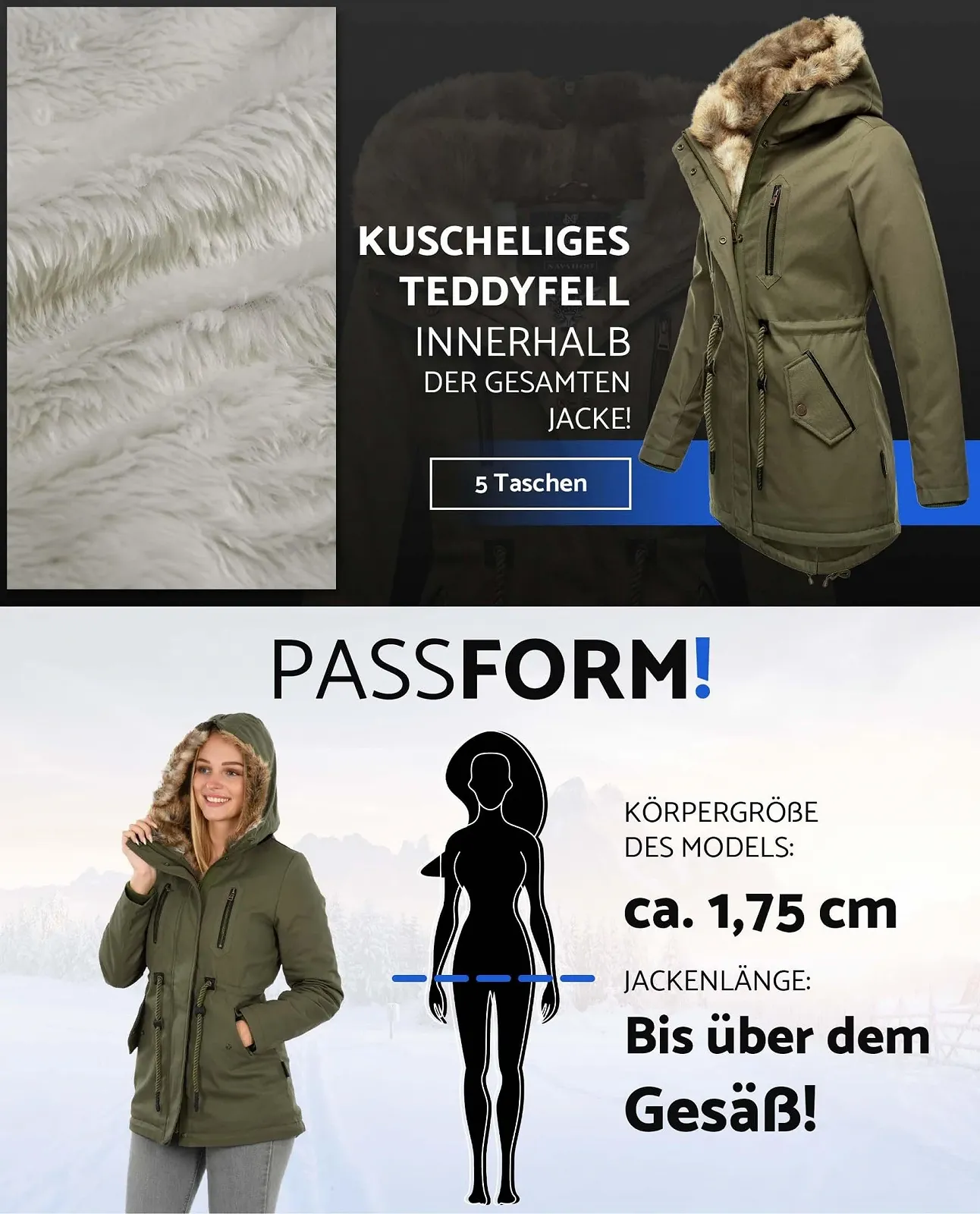 Парка Navahoo B648 Жіноча зимова довга з хутром Teddy, фото №3 Парка Navahoo B648 Жіноча зимова довга з хутром Teddy, фото №3