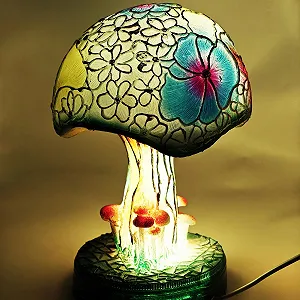 Настільна лампа Vintage Серія рослин із полірезину Гриб 20 см ретро багатоколірна synthetic.ua - Фото 1