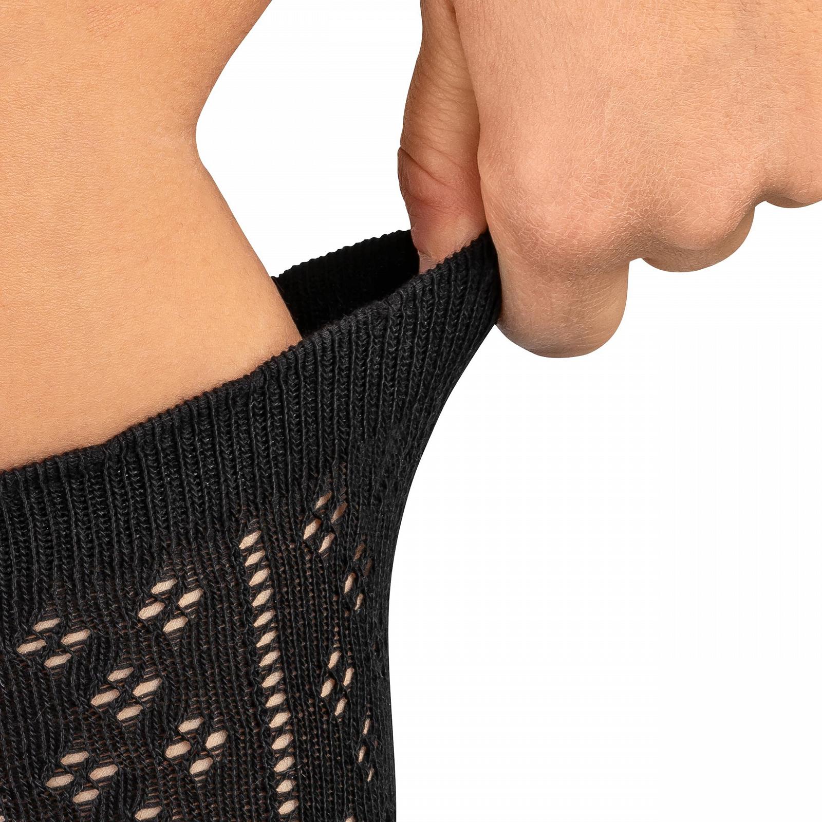 Длинные женские чулки для дирндля, длинные костюмные носки до колена с вязаным крючком хлопком, бело-черные, 1 пара размера 35-38, 39-42, фото №2