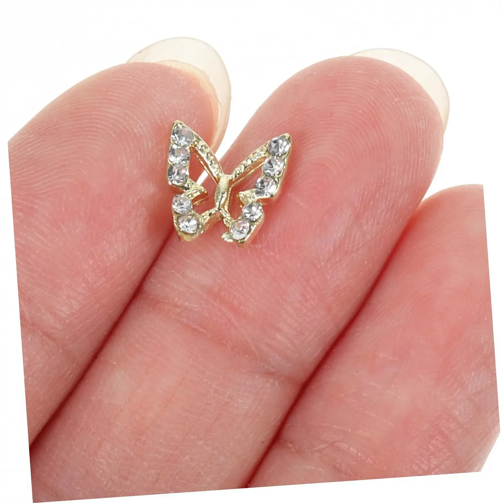 Украшения для ногтей Mikinona, 40 шт., накладные ногти, стразы для ногтей, подвески-бабочки, маленькие стразы для акриловых ногтей, сплав, фото №5