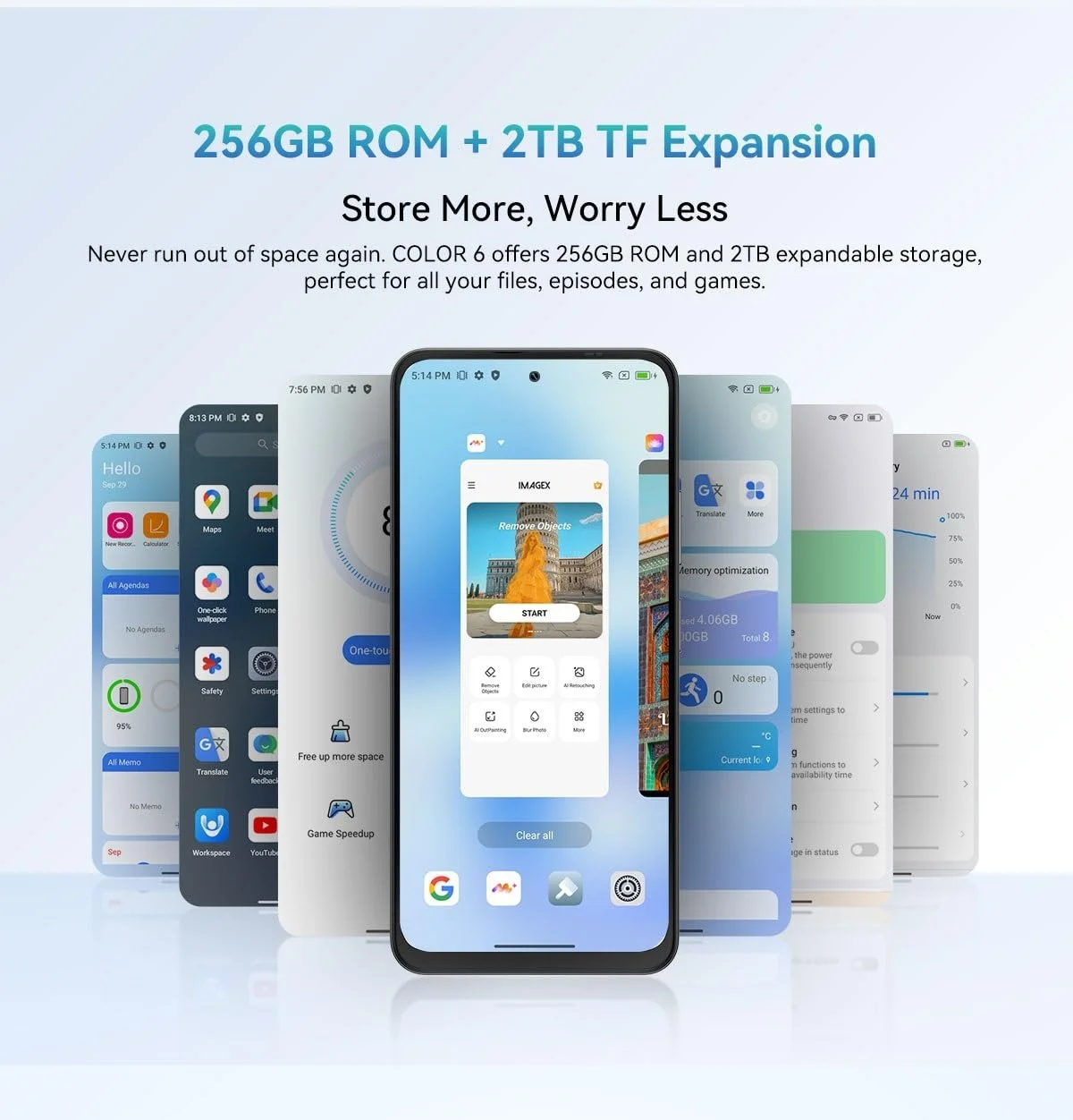 Смартфон Blackview Color 6 24 GB + 256 GB 6.67" 90 Hz 50 MP + 13 MP 5000 mAh Sky Blue, фото №5