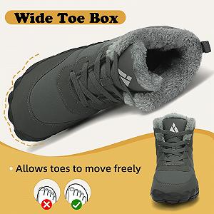 Зимние ботинки Mishansha Barefoot для мужчин и женщин, утепленные, удобные, нескользящие, размер 36-48 synthetic.ua - Фото 1