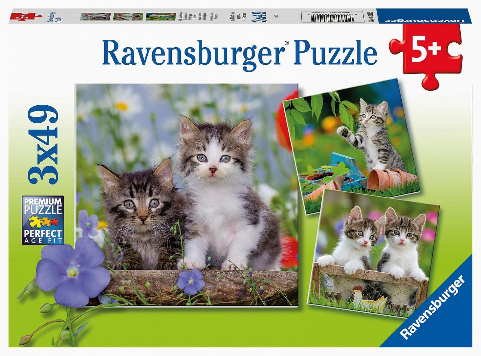 Пазли Ravensburger 08046 Kittens Tigrés 3 x 49 деталей, фото №1