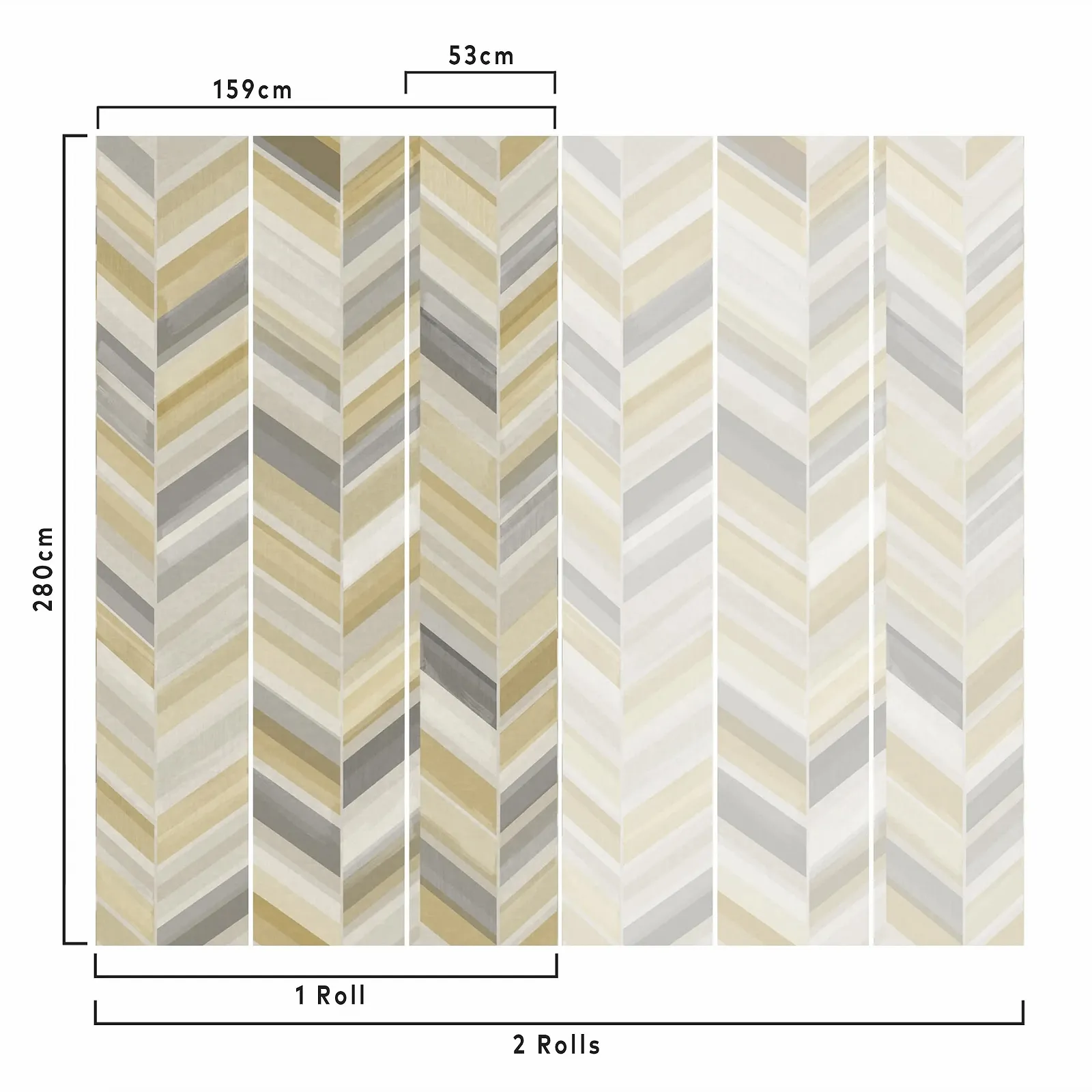 Фотошпалери Grandeco Inspiration Wall IW2301 Chevron Beige/Grey, фото №2