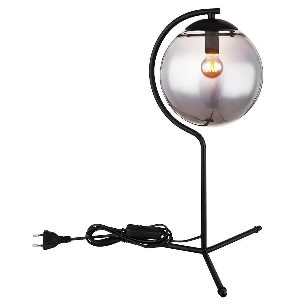 Настольная лампа GLOBO LIGHTING LED 4 Вт 350 лм E14 50 см Черная Дымчатая, фото №9