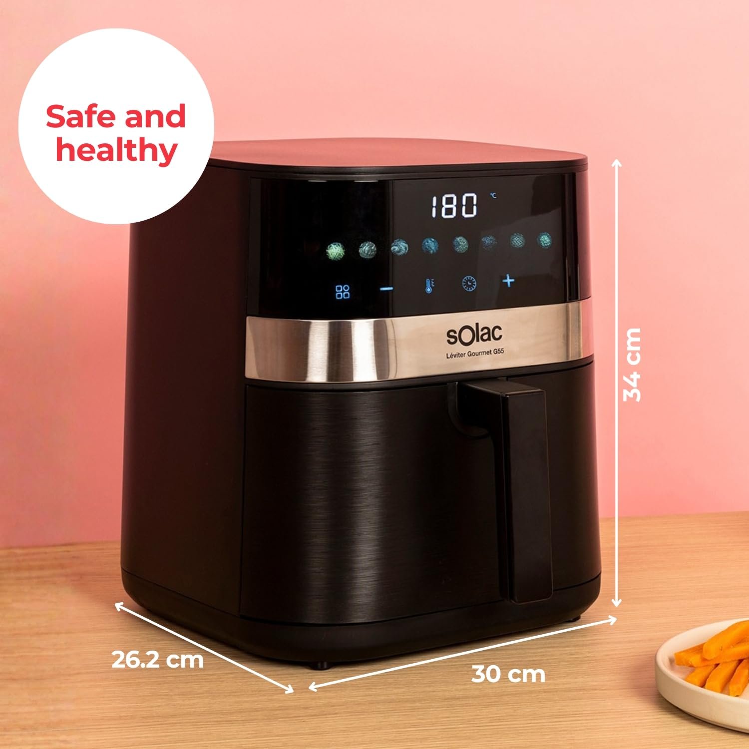Мультипіч Solac Léviter Gourmet G55 5.5 л 1400 Вт 8 програм з цифровим дисплеєм, фото №8 Мультипіч Solac Léviter Gourmet G55 5.5 л 1400 Вт 8 програм з цифровим дисплеєм, фото №8
