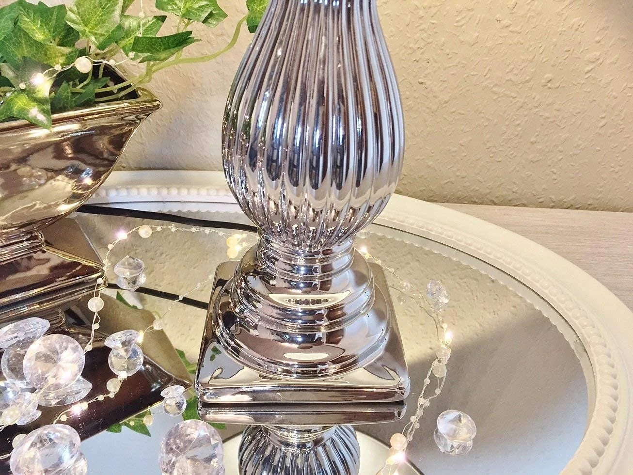 Настільна лампа DRULINE Steffi KE-001TL Керамічна Сріблясто-чорна, фото №2