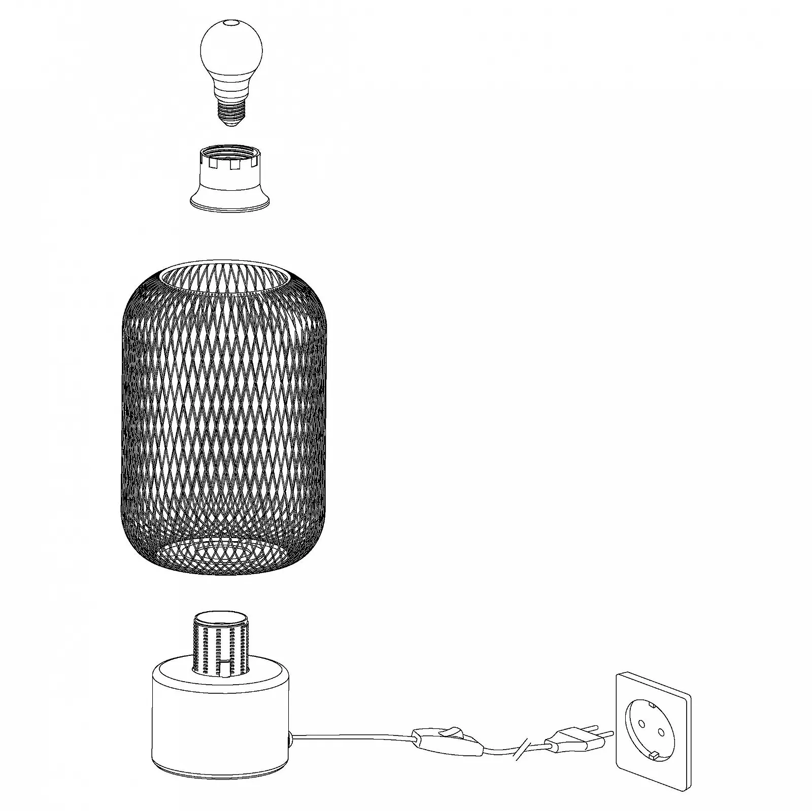 Настільна лампа EGLO Wrington Industrial Vintage сталева чорна E27, фото №7