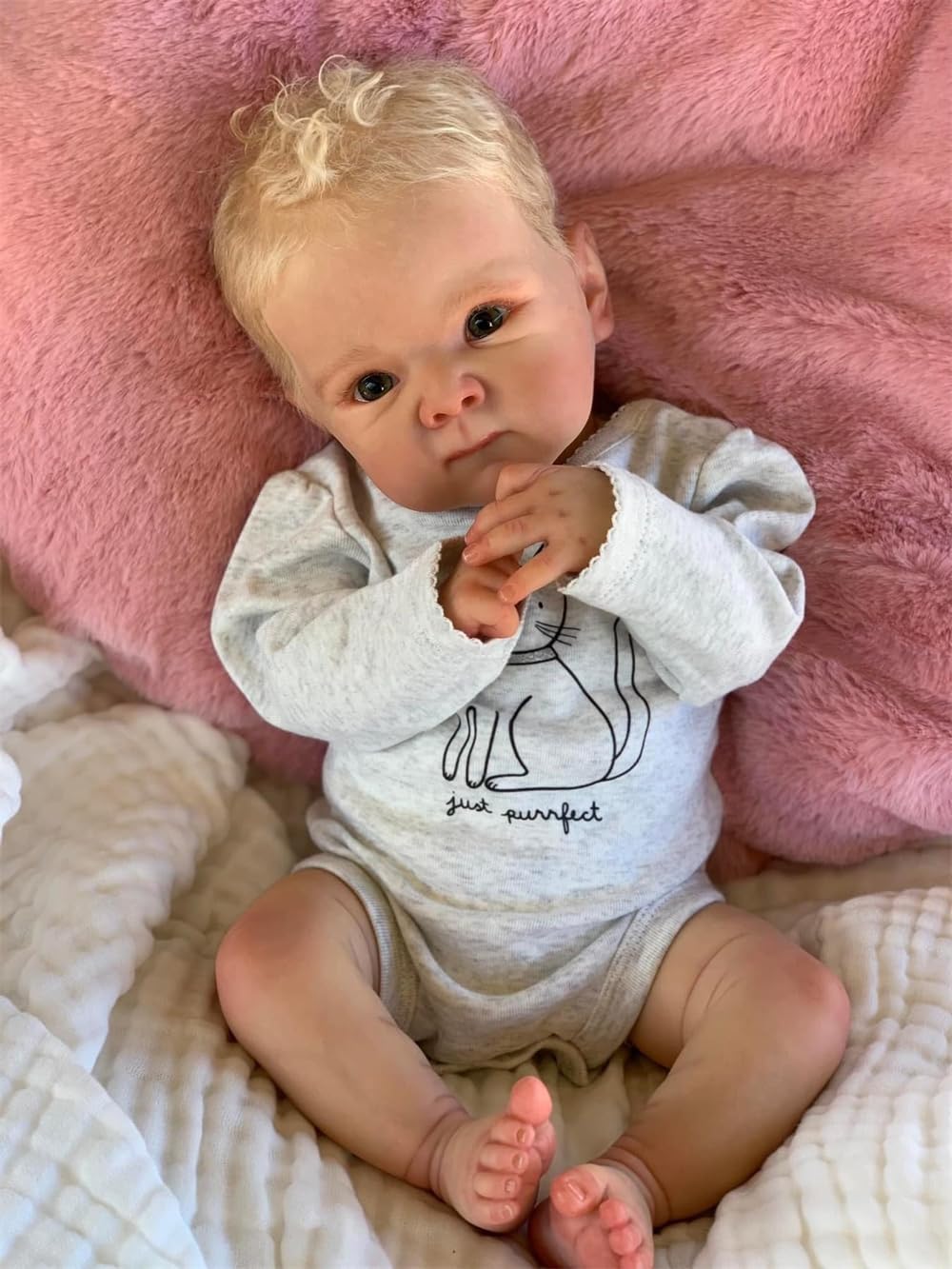 Лялька Zero pam Reborn Baby Boy 45 см Силіконова лялька з блондином, фото №6