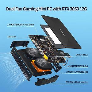 Міні ПК ROUAFWIT Gaming i7 12700H RTX 3060 64GB RAM 2TB SSD synthetic.ua - Фото 1