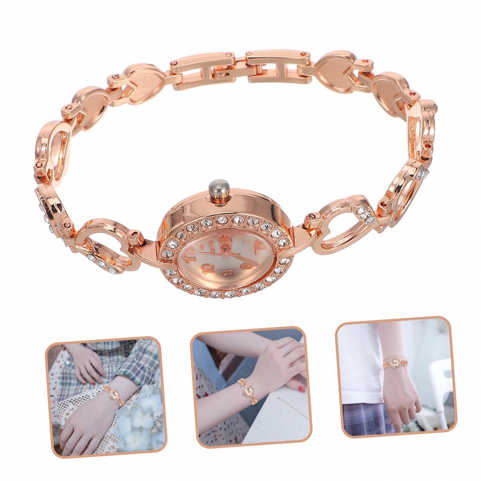 Женские цифровые часы Healvian с украшением из страз, кварцевый механизм, розовое золото, элегантный дизайн, идеально подходит для подруг, прочные, фото №9 Женские цифровые часы Healvian с украшением из страз, кварцевый механизм, розовое золото, элегантный дизайн, идеально подходит для подруг, прочные, фото №9