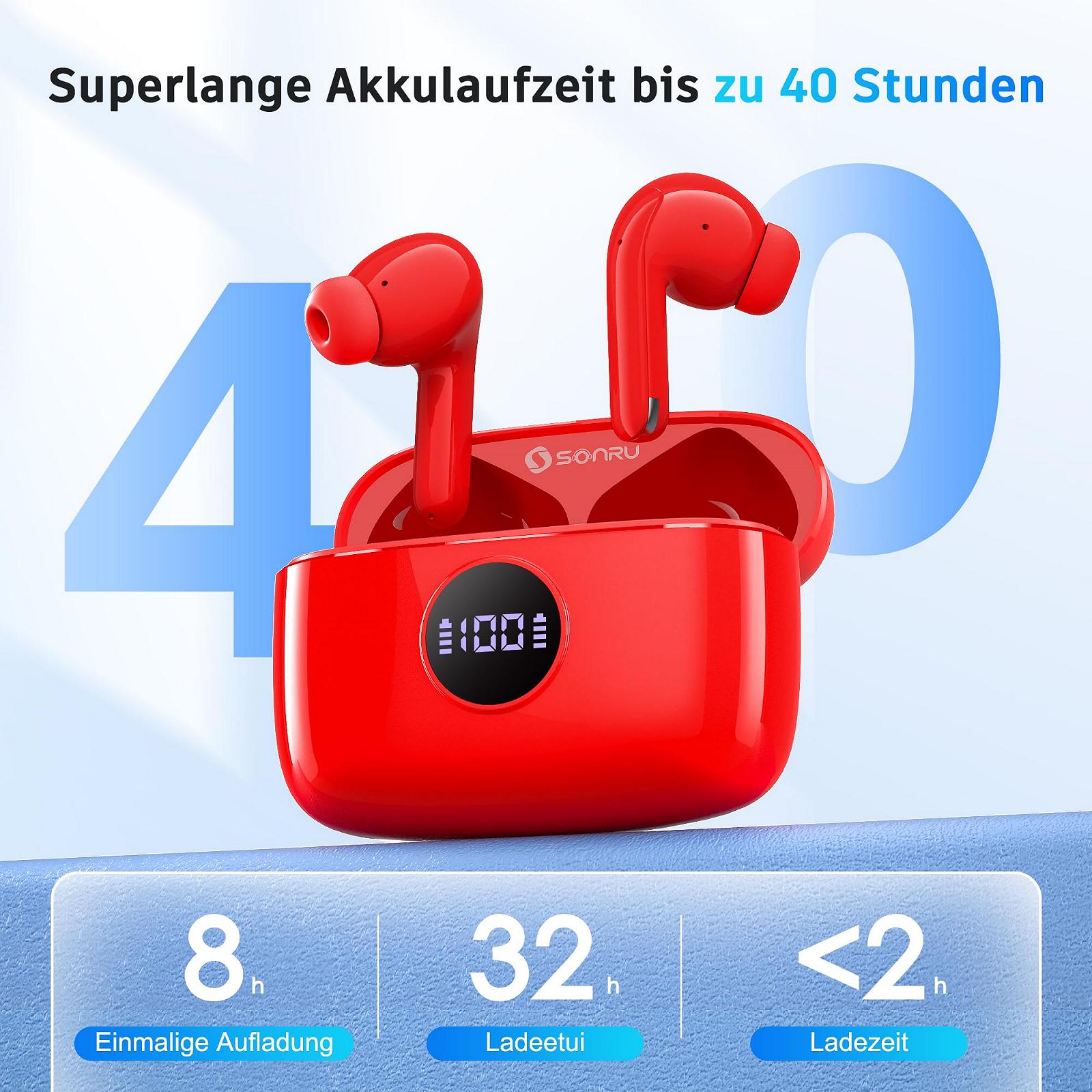 Навушники SONRU Soundcore Внутрішньовушні Bluetooth 5.3 ENC Червоні, фото №3