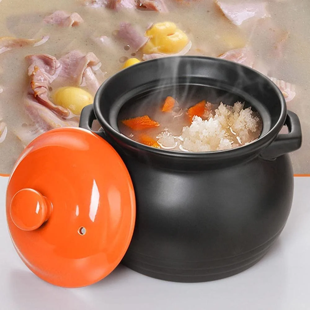 Каструля-сотейник Керамічна теракотова жаростійка 6 л, фото №4