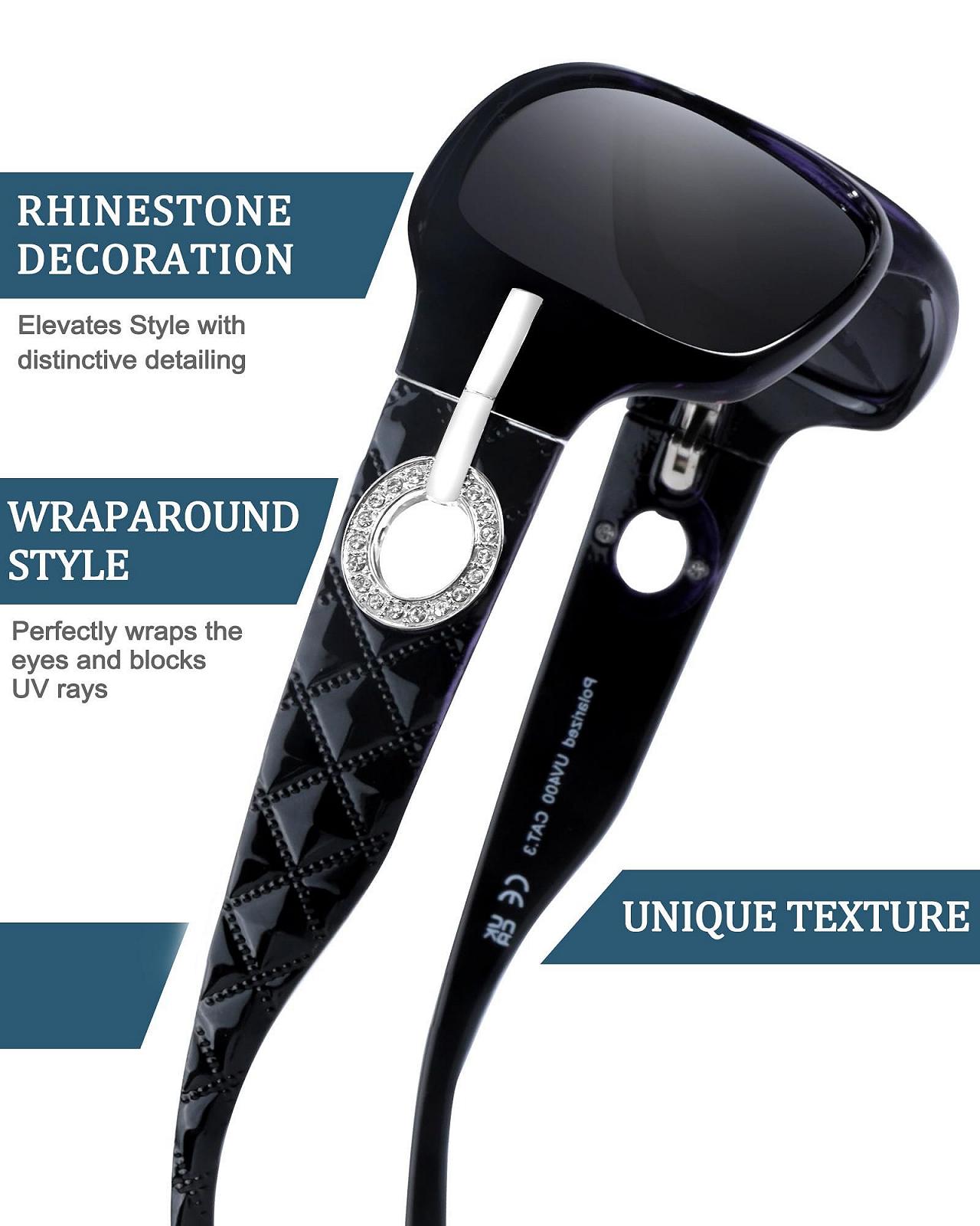 Поляризовані жіночі сонцезахисні окуляри великого розміру в стилі вінтаж LVIOE з захистом UV400, фото №4 Поляризовані жіночі сонцезахисні окуляри великого розміру в стилі вінтаж LVIOE з захистом UV400, фото №4