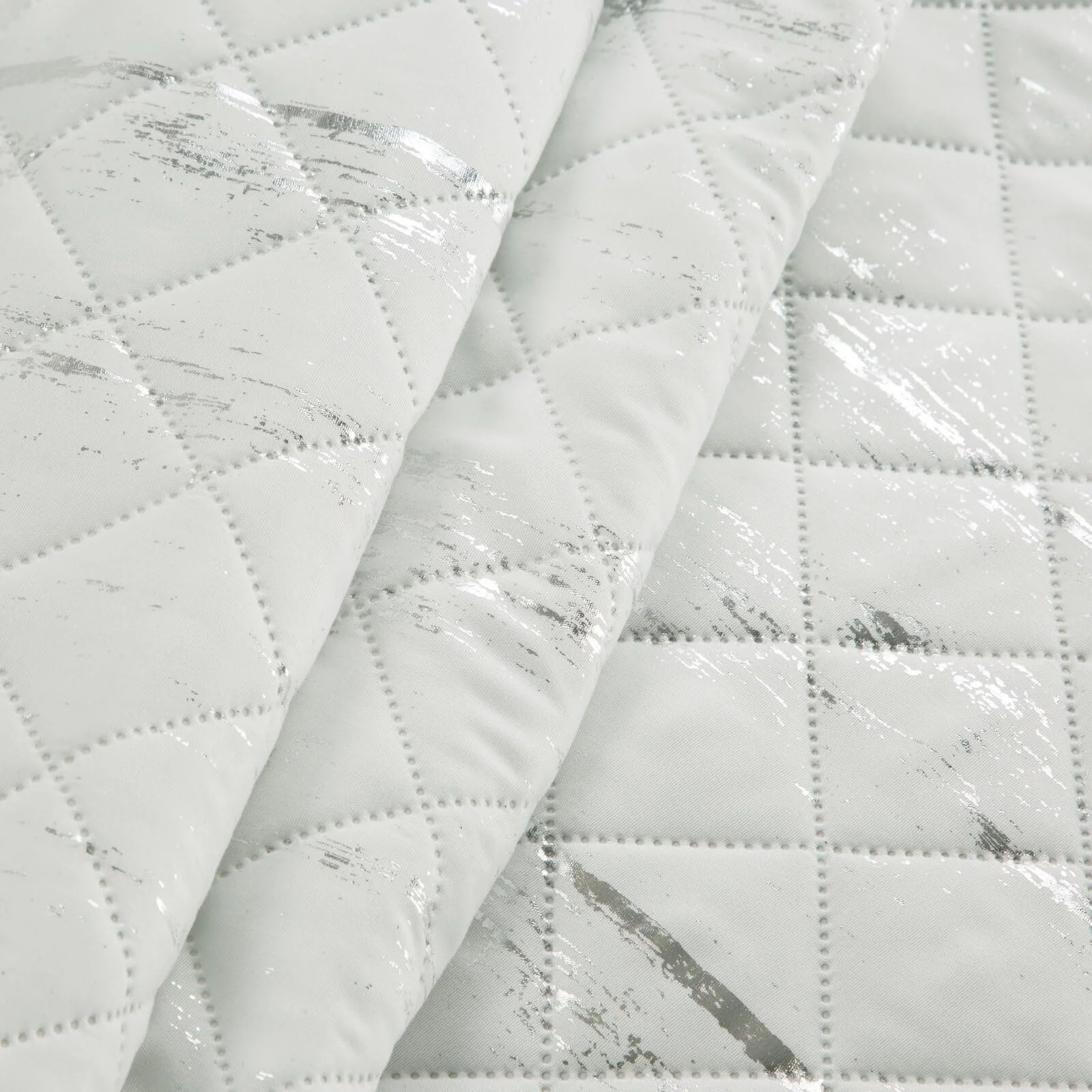Покривало Design91 Marble Двоспальне Ліжко Візерунок Білий + Срібний, 220 x 240 см, фото №2